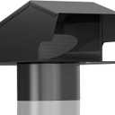 Hon&Guan 12 Inch Roof Exhaust Vent Cap - Heavy Duty Galvanized Steel Roof Vents for Houses, with Damper, for Home Ventilation System - Black