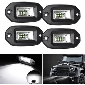 EBESTauto 4PCS Flush Mount LED Pods 12V Work Lights 20W Bumper Driving/Off Road LED Pod Lamps for ATV UTV SUV Truck Boat
