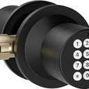 HIDALIFE Door Knob with Keypad, Door Knob with Lock, Keyless Entry Door Lock with Code for Front Door Garage Home Apartment, Matte Black