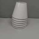 Senmao Home Decor Chandelier Shades Set of 6,Small lamp Shades clip on bulb, mini lamp shade with White Linen Dia 3"Top x 6"Bottom x 5"H (White, 3x6x5")