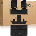 3W Floor Mats & Cargo Liner for 2021-2026 Chevy Suburban (Only 7 Seats (Not Fit 8/9 Seats) / Yukon XL (Not Fit Yukon) /Escalade ESV 7 Seat, TPE All Weather Custom Fit Full Set Car Liner,Bucket Seat