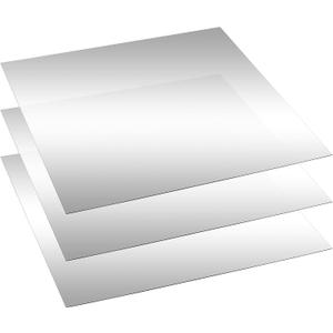 Yookeer 3 Pcs Two Way Mirror Glass, 12x12x0.04 Inch Acrylic Infinity See Through Mirror Sheet for Magic Project, 30% Transparent