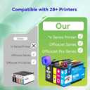 962xl Ink Cartridges Combo Pack for HP 962XL Black and Color Replacement for HP OfficeJet Pro 9010e 9015e 9010 9012 9015 9018 9025 Printers (4-Pack Black Cyan Magenta Yellow) (962-4P)