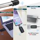 Alvoxcon USB Wireless Microphone, UHF Dynamic mic for Android, PC Computer, Laptop, PA, Podcasting, Vlogging, YouTube, Vocal Recording, Gaming, Singing Practice (System with USB Receiver)