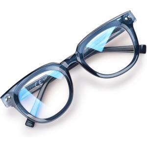 OPTOFENDY Oversized Blue Light Blocking Glasses for Women, Anti Eyestrain & UV Protection Square Computer Eyeglasses