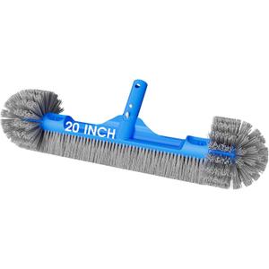 Pool Brush for Cleaning Pool Walls, 20'' Light Duty Pool Brush Head Detachable Side Brush Nylon Bristles Pool Scrubber for Above Ground Pools Ingound Pools, Safe for Vinyl Liner
