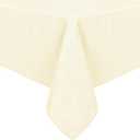 Hiasan Faux Linen Rectangle Tablecloth - Wrinkle and Stain Resistant Washable Table Cloth for Kitchen Dining Room Holiday Table Cover for Dinner, Champagne, 60 x 102 Inch