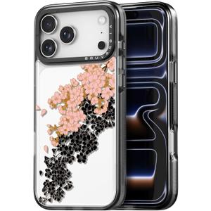 Bouvardia for iPhone 17 Pro Max Case, Cute Girly Design for Women, Shockproof & Aesthetic, Floral: Sakura