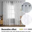Anytime White Lace Sheer Curtain Panels for Living Room Elegant Window Treatment Sets Light Filtering Translucent Draperies for Office (2 Panels,W55 x L90 inch)