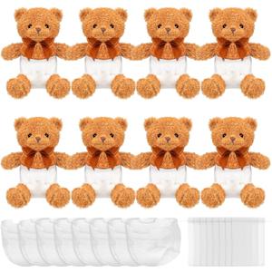 8 Sets Bear Blindfolded Diaper Changing Baby Shower Games Boys Girls Baby Dolls Diapers for Bridal Shower Gender Reveal Games Prizes Gifts for Adults