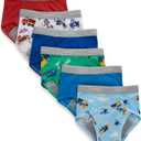 Hanes boys Potty Trainer Underwear 6-Pack (2-3T, Briefs - Blue/Print Assorted - 6 Pack)
