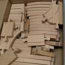 MUYUTOY Wooden Train Track 44Pcs, Wood Train Tracks Expansion Accessories Expansion Pack fits Melissa and Doug, Brio, Thomas, Montessori Toys, Birthday Gift for Boys Girls Toddler Kids