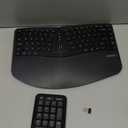 Perixx PERIDUO-606A, 3-in-1 Wireless Compact Ergonomic Keyboard with Vertical Mouse and Numeric Keypad - Adjustable Palm Rest - Tilt Wheel - Membrane Low Profile Keys - US English