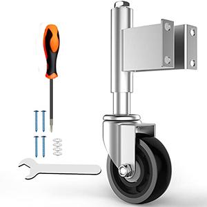 Homhoo Spring Loaded Gate Casters 5” Heavy Duty Gate Caster Wheels with Hardware 400 Lbs Load Capacity