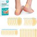 Hydrocolloid Gel Blister Bandages Pads - (Variety Pack) Promifun Count of 32 Waterproof Adhesive Blisters Bandages - Blister Pads for Heel, Foot, Toe, Feet - Gel Blister Chshions for Prevention & Recovery