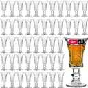 Round 1.3-Oz Cordial Glasses,Sherry Glasses, Clear Heavy Base Shot Glasses set of 48