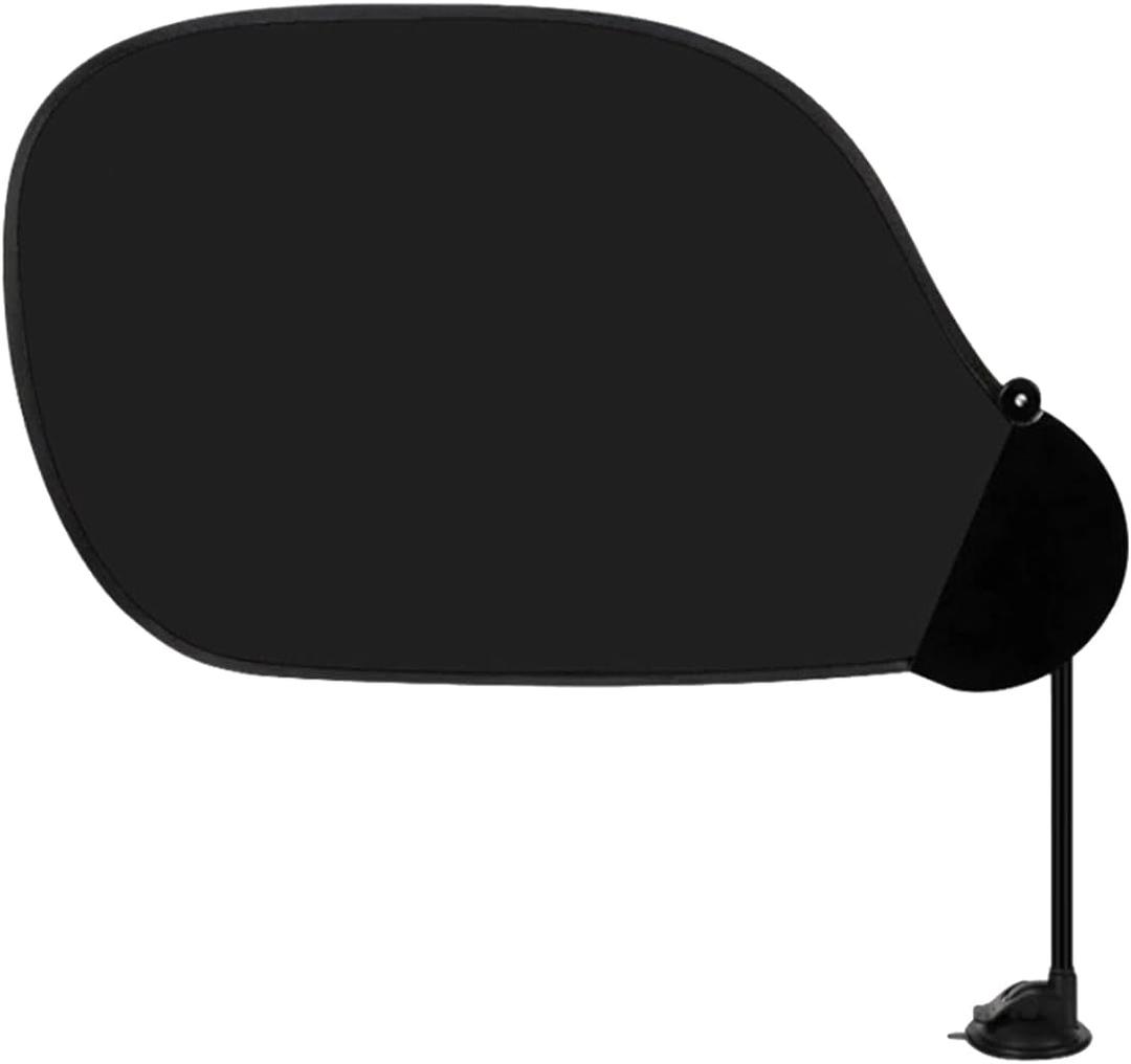 Laptop Sun Shade with Clip and Suction Cup (2 Ways to Use), 22.8 x 14.2 Inch Flexible Adjustable Cubicle Shade, Portable Foldable Laptop Cover for Beach Chairs and Car Window, Black