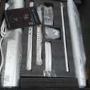 Floor Mobile TV Stand with Power Outlet, Rolling TV Cart for 27-65 Inch OLED LED Monitors, 6 Levels of Height Adjustment, Ambient Lighting on The Bottom Wheels Holds up to 88lbs, 400x400mm (White)