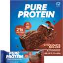 Pure Protein Bars, High Protein, Nutritious Snacks to Support Energy, Low Sugar, Gluten Free, Chocolate Deluxe, 1.76 oz., 12 Count(Pack of 1) (Packaging may vary) (BB: April 26, 2026)
