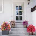 22 Outdoor Artificial Flowers Topiary Ball,2 Set of UV-Resistant Artificial Green Plants Boxwood with Ground Spikes,for Decorating Home patios, porches, and courtyards. (Color Mixing)