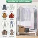 Carbrea Translucent Garment Bags for Hanging Clothes - Frosted Clothes Storage Bags for Suits, Dresses, Closet Storage - 10 Pack