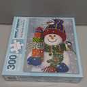 Bits and Pieces  Large 300 Piece Jigsaw Puzzle for Adults  Snowman with Presents - Snowman Christmas Jigsaw Puzzle - by Artist William Vanderdasson, Completed Puzzle Size: 18" x 24"