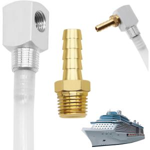 Universal (2 values can choose) Marine Fuel Tank Pickup Tube with Straine, 7-0948 Fuel Withdrawal Standard Boat Gas Tank Tube with Brass Barb Connector