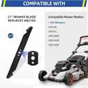10 x AB2100 21 Inch Mower Blade Replacement for 21" Electric Lawn Mowers, Compatible with Ego LM2100 LM2100SP LM2101 LM2102SP LM2142SP