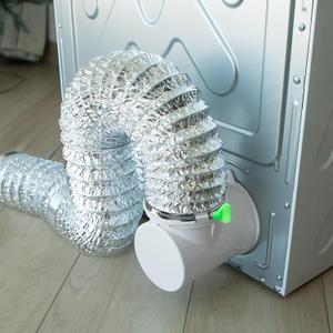 Loviga 90 Degree Dryer Vent Elbow Dryer Vent Connector, Space Saving Dryer Vent Connection, Easy Install Snap-on Dryer Vent Hose for Tight Space 4 Inch