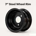 7" ATV Wheel Rim 3-Hole Compatible with Taotao 110CC 125CC ATV | fits for Go-Kart GK110 ATK125A, Fits 16x8-7 Tire