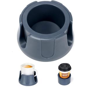 Anti-Spill Cup Holder, Drink Coaster with Anti-Slip Mat Fits Drink for Home Office Outdoors (Grey)
