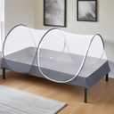 Mengersi Mosquito Net for Bed,Large Pop Up Mosquito Tent Portable Foldable Mosquito Net Bed Canopy for Bed Camping Travel Patio,Free Installation (Gray,1PC)