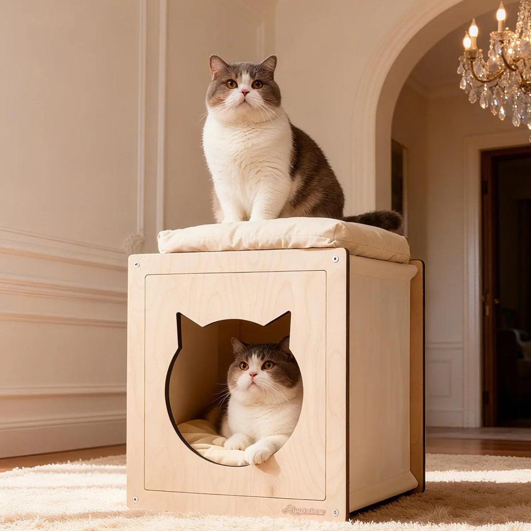 Aiwanture Wooden Cat House