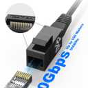 VCE UL Listed CAT 6A Keystone Coupler, UTP RJ45 Keystone Jack Female to Female, Ethernet Coupler for CAT6A/CAT6/CAT5E, Black, 25-Pack