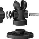2.55” Single Socket Arm with Round AMPs Drill Base for All Standard 1-inch / 25mm / B Size Ball Adapters(1'' Ball Socket Arm with Round Swivel Plate)