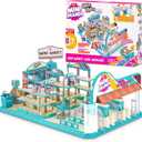Mini Brands Retro Mini Mart with 5 Minis,Playset, by ZURU Real Miniature Collectible Store for Kids, Role Play, and Display, 1:56.7
