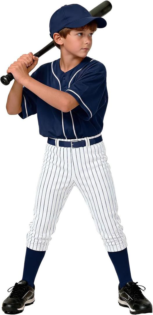 Boys Baseball Pants Youth Girls Softball Pants Toddler Kids Tee Ball Pant (White, M)