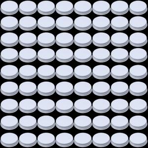 Patelai 72 Pieces 38 mm White Growler Caps Lids, Tinplate Metal Screw Caps with White Filling Glue Fits for Most 1/2 and 1 Gallon Jugs