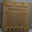 Cumbor 29.7-48" Baby Gate for Stairs, Mom's Choice Awards Winner-Dog Gate for Doorways, Auto Close Safety Pet Gate for Dogs Indoor, Easy Install Pressure Mounted Child Gate with Walk Thru Door, Black