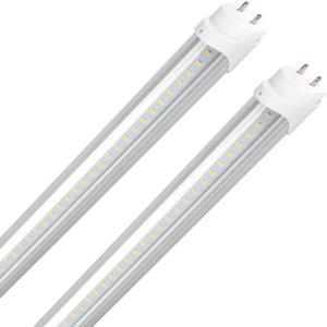4FT T8 T12 LED Type A+B Tube Lights Dimmable, 18W 5000K 2520lm, F32T8/F40T12 Fluorescent Light Bulbs Replacement, Ballast Compatible or Bypass, Dual-Ended Clear Lens, DLC&UL Listed, 2 Pack