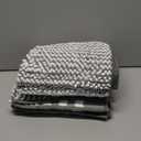 Tindbea Bathroom Rugs Set 2 Piece, Extra Soft and Absorbent Fluffy Striped Chenille Bath Mat Rug Set, Non Slip Bathroom Floor Mat, Machine Washable (20" x 32" Plus 16" x 24", Gray) (Grey)