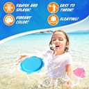 Splash Water Flying Discs in 6 Bright Colors, Disc Water Toys with Portable Mesh Bag, Fun Pool, Beach Toys & Games for Kids and Toddler