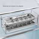 Stainless Steel Ice Cube Tray 2 Pack, 36 Large Cube Slots. Plastic Free Eco Friendly Freezer Mold W/Easy Release Lever. Stackable Retro Inspired Old Fashioned Vintage Ice-Making