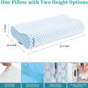 Neck Pillow Memory Foam Pillows - Cooling Neck Support Pillow for Pain Relief, Ergonomic Cervical Pillow for Sleeping, Orthopedic Contour Bed Pillow for Side, Back & Stomach Sleepers