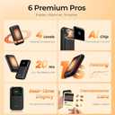 Hotdot Hand Warmers Rechargeable, Heat Levels (104131F), Real-Time Temp & Battery Display, Electric Hand Warmers, Fast Heating, Fits in Gloves/Pocket, Gifts for Women & Men (AI-Black 2Pack)