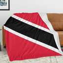 Trinidad and Tobago Tobagonian Flag Throw Blanket Flannel Blankets Soft Warm Cozy Lightweight Bed Throws for Bedroom Living Room Sofa Couch Home Decor 60“x50”