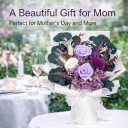 Bonsion Preserved Flowers for Delivery, Purple Rose Bouquet Gift for Women and Mom, Long Lasting Floral Arrangement for Birthday & Anniversary