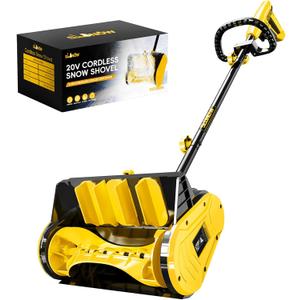 Cordless Snow Shovel, 20V Electric Snow Blower Compatible with De-Wait(No Battery), 13.5 Inch Cordless Snow Removal Shovel with Directional Plate - Yellow