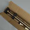 Antique Bronze Double Curtain Rods 36-72", "Double Window Rods with End Cap Finials, Adjustable 1-Inch Front and 5/8 Inch Back