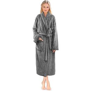 PAVILIA Premium Womens Plush Soft Robe Fluffy, Warm, Fleece Sherpa Shaggy Bathrobe S/M
